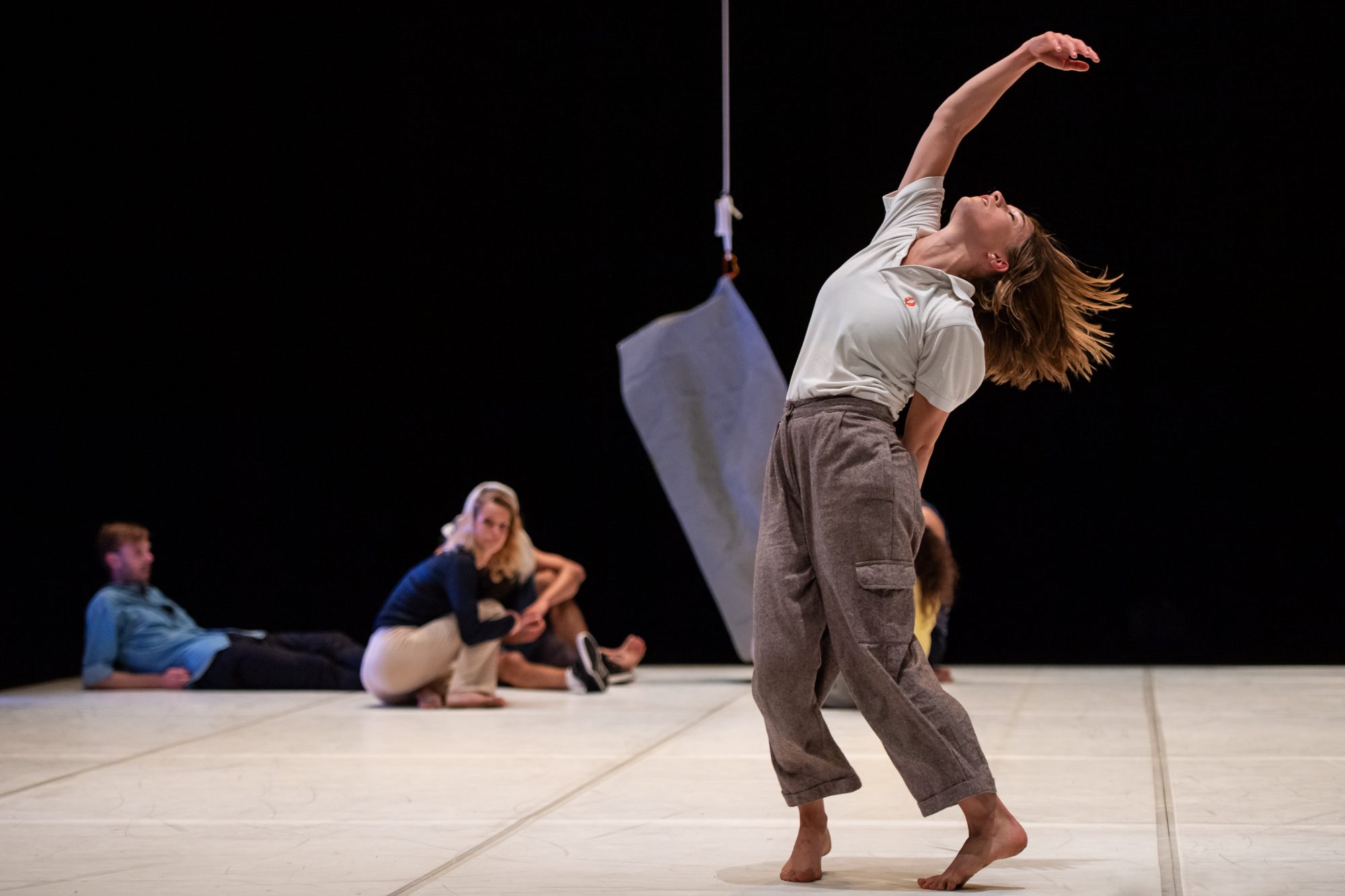 Candoco perform Hot Mess, choreographed by Theo Clinkard performed at Laban Theatre, London, UK, 25th July 2019